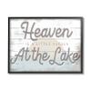Stupell Industries Heaven's Closer at The Lake Phrase Sunrise Waves, Design by Daphne Polselli Black Framed Wall Art, 20 x 16, White view 1