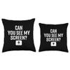 Can you see my screen sarcastic remote jokes Throw Pillow view 3