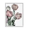 Stupell Industries Bold Globeflower Floral Bouquet Vintage Faded Tones, Design by Malerifabrikken White Framed Wall Art, 16 x 20 view 1