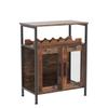 X-cosrack Wine Bar Rack Cabinet with Detachable Wine Rack, Coffee Barwith Glass Holder, Small Sideboard and Buffet Cabinet with Mesh Door, Rustic Brown(Patent Pending) view 4