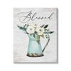 Stupell Industries Blessed Phrase Vintage Farm Can White Flower Bouquet view 1