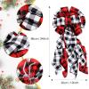 Christmas Decorations Buffalo Plaid Christmas Tree Topper Wreath Bow Christmas Tree Skirt 16 Pieces Buffalo Plaid Ball Ornaments Hanging for Christmas Tree Decoration Supplies (Red Black White) view 3