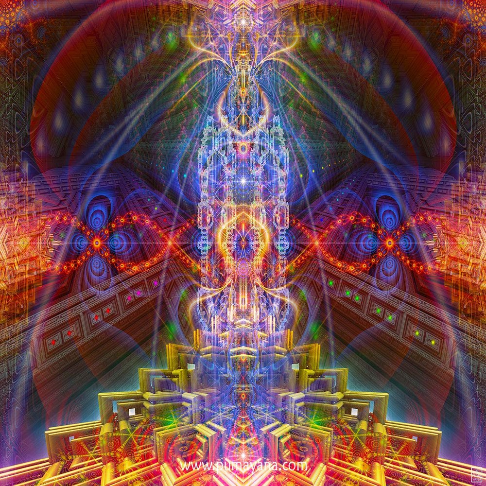Cactiverse | Psychedelic Tapestry | Wall Hanging | Sacred Geometry | Visionary | Trippy Art | DMT Tapestry (Medium)