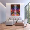 Cactiverse | Psychedelic Tapestry | Wall Hanging | Sacred Geometry | Visionary | Trippy Art | DMT Tapestry (Medium) view 2