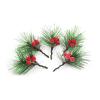 AIGTENG 24Pcs Artificial Christmas Mini Pine Picks, Simulation Christmas Wreath Picks with Fake Red Berries, Faux Holly Berry Branch for Christmas Flower Arrangements Wreaths and Holiday Decorations view 2