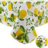 Pioggia Vinyl Tablecloth with Flannel Backed Waterproof Oil-Proof PVC Table Cloth Wipeable Spill-Proof Plastic Table Cover for Indoor and Outdoor(Lemon, 60 x 102 Inch Rectangle) view 1