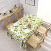 Pioggia Vinyl Tablecloth with Flannel Backed Waterproof Oil-Proof PVC Table Cloth Wipeable Spill-Proof Plastic Table Cover for Indoor and Outdoor(Lemon, 60 x 102 Inch Rectangle) view 2