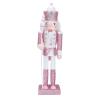 LUOZZY Christmas Nutcracker Figures Nutcracker Soldier Pink Christmas Decor Xmas Nutcracker Ornaments 12Inch view 1