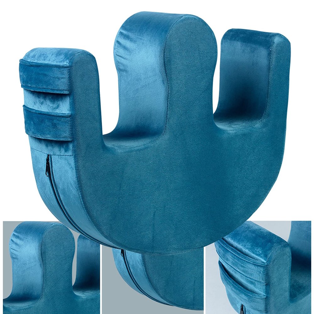 Aocet Multifunctional Turning Device Nursing Pillow, Bed Rest Patient Turning Device, Anti-Decubitus U-Shaped Pillow, Flannel Leg Positioner Pillows, Does not Harm The Skin