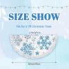 BVOGOS 30 inch Small Christmas Tree Skirts Silver Blue Snowflake Christmas Decorations Tree Mat Holiday Party Home Decoration with Tassel view 4