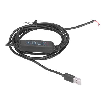 Dimmable LED Light Switch Cable USB-Powered for 5V Lamps 2M Portable Indoor Outdoor with PVC Support