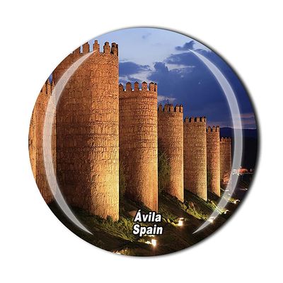 Avila Spain 3D Refrigerator Fridge Magnet Crystal Glass Magnet Tourist Travel Souvenir Collection Gift Magnetic Sticker Home Kitchen Decoration