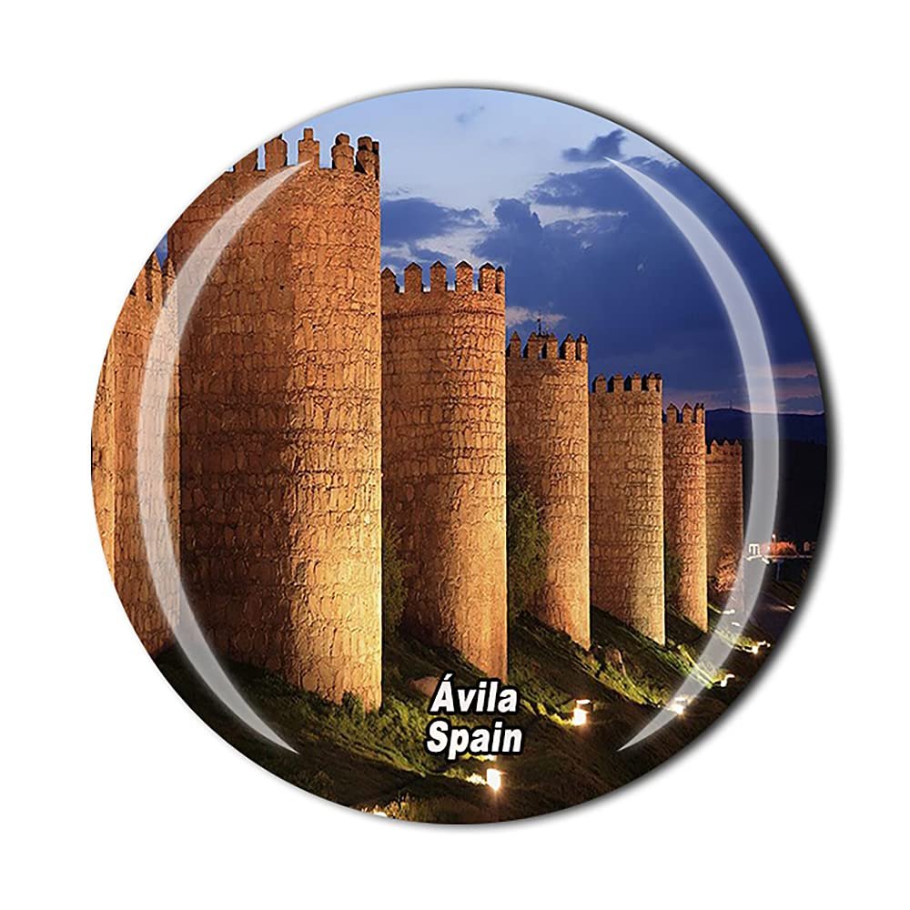 Avila Spain 3D Refrigerator Fridge Magnet Crystal Glass Magnet Tourist Travel Souvenir Collection Gift Magnetic Sticker Home Kitchen Decoration
