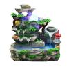 Tabletop Rockery Fountain Zen Meditation Simulation Landscape Indoor Water Fountains Artificial Waterfall Rockery LED Atomizing Desktop Humidifier Office Home Decor (Style2) view 1