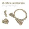 3pcs Natural Straw Ring Wreath for DIY Craft Decorations Khaki Wreath Base for Christmas Home Decor and Garden Ornaments view 3