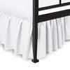 Ruffled Bed Skirt with Split Corners- Twin Size 14 Inch Drop White Bed Skirt Three Side Coverage- 100% Microfiber Soft,Sheen & Luxurious Look view 1