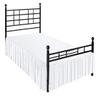 Ruffled Bed Skirt with Split Corners- Twin Size 14 Inch Drop White Bed Skirt Three Side Coverage- 100% Microfiber Soft,Sheen & Luxurious Look view 2