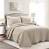 Lush Decor Medallion Scallop 3 Piece Bedspread, King, Neutral view 2