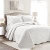 Lush Decor Medallion Scallop 3 Piece Bedspread, King, Neutral view 3