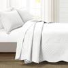 Lush Decor Medallion Scallop 3 Piece Bedspread, King, Neutral view 4