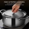 Stainless Steel Deep Fryer Pot,Small Deep Frying Pot,with Fahrenheit Thermometer And Oil Draining Rack,Big view 4