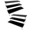 AZEAM Acrylic Riser, Black Display Risers Stand Large Collection Organizer Shelf for Cupcake Food Desserts Holder Cosmetic Products Tabletop Use and More (12 X 8 X 6 Inch) (2 Packs Black) view 1
