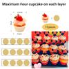 AZEAM Acrylic Riser, Black Display Risers Stand Large Collection Organizer Shelf for Cupcake Food Desserts Holder Cosmetic Products Tabletop Use and More (12 X 8 X 6 Inch) (2 Packs Black) view 3