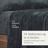 NY Loft Ultra Soft Micro Fleece Sheets Set with Extra Deep Pockets | Super Plush Polar Fleece | Velvet Plush Cozy Warmth | Tribeca Collection (Queen, Dark Grey) view 3
