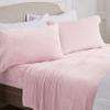 NY Loft Ultra Soft Micro Fleece Sheets Set with Extra Deep Pockets | Super Plush Polar Fleece | Velvet Plush Cozy Warmth | King - Light Pink view 1