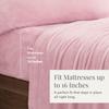 NY Loft Ultra Soft Micro Fleece Sheets Set with Extra Deep Pockets | Super Plush Polar Fleece | Velvet Plush Cozy Warmth | King - Light Pink view 3