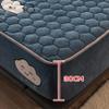 CFYCYHDZHT Bottom Sheets,Thickened Warm Coral Velvet Box Spring Bed Mattress Protector, Non Slip Printing Mattress Top Hat for Boys Girls Bedroom Dark Grey 1 150200cm (3pcs) view 2