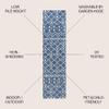 JONATHAN Y Tribal Bohemian Indoor Outdoor Runner Rug 2X10 Blue/Ivory, Nokat for Backyard, Patio, Porch, Easy-Cleaning, High Traffic, Pet-Friendly, Non-Shedding (SMB131C-210) view 2