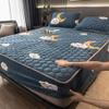 CFYCYHDZHT Bed Sheet Set,Thickened Warm Coral Velvet Box Spring Bed Mattress Protector, Non Slip Printing Mattress Top Hat for Boys Girls Bedroom Moon 150200cm (3pcs) view 4