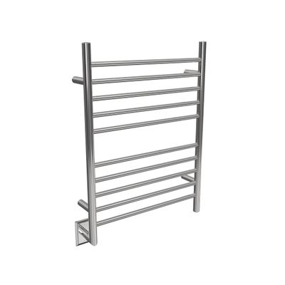Amba RWH-SP-Left Radiant Hardwired Plug-in Combo (Left Side) Straight 10 Bar Towel Warmer in Polished