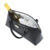Sachi La Soire Insulated Purse  Stylish Single Bottle Tote with Thermal Lining  Portable Carrier Bag with Handle (Black Ostrich) view 2