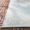 SAFAVIEH Washable Rug Outdoor Beach House Collection - 4' Round, Cream & Aqua, Non-Shedding & Easy to Clean, Ideal for Patio, Backyard, Mudroom (BHS180L) view 4