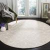 SAFAVIEH Blossom Collection Area Rug - 4' Round, Light Grey & Ivory, Handmade Wool, Ideal for High Traffic Areas in Living Room, Bedroom (BLM107A) view 1