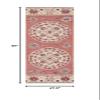 SAFAVIEH Bellagio Collection 2' 3" x 8' Red/Beige BLG601Q Handmade Medallion Premium Wool Entryway Foyer Living Room Bedroom Kitchen Runner Rug view 2