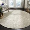 SAFAVIEH Blossom Collection 4' Round Ivory/Grey BLM103A Handmade Premium Wool Entryway Foyer Living Room Bedroom Kitchen Area Rug view 1