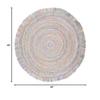 SAFAVIEH Braided Collection 4' Round Yellow/Ivory BRD275C Handmade Entryway Foyer Living Room Bedroom Kitchen Area Rug view 2