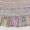 SAFAVIEH Braided Collection 4' Round Yellow/Ivory BRD275C Handmade Entryway Foyer Living Room Bedroom Kitchen Area Rug view 4