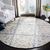 SAFAVIEH Blossom Collection 4' Round Blue/Ivory BLM103M Handmade Premium Wool Entryway Foyer Living Room Bedroom Kitchen Area Rug view 1