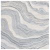 SAFAVIEH Fifth Avenue Collection Area Rug - 6' Square, Grey & Ivory, Handmade Mid-Century Modern Abstract New Zealand Wool, Ideal for High Traffic Areas in Living Room, Bedroom (FTV121F) view 2