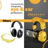 Groggle Combination Safety Glasses and Safety Earmuff. Unique, New, PPE, Protective Shield Prevents Damage and Scratching. Provides Convienence, Comfort, NRR 26 Db Passive Hearing Protection. view 2