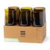 IWAS Upcycled Olive Drinking Glasses | 250 ML | 8.45 OZ | Set of 6 | Sustainable Water Glasses | Environmentally Friendly Dark Brown Glasses For Home view 1
