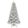 Puleo International 6' Flocked Virginia Pine Artificial Christmas Tree with Stand view 1