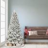 Puleo International 6' Flocked Virginia Pine Artificial Christmas Tree with Stand view 4