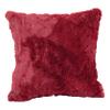 Blazing Needles Square Faux Fur Throw Pillow, 17", Naples Cranbe view 1