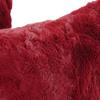 Blazing Needles Square Faux Fur Throw Pillow, 17", Naples Cranbe view 2