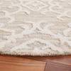 SAFAVIEH Blossom Collection Area Rug - 4' Round, Grey & Ivory, Handmade Wool, Ideal for High Traffic Areas in Living Room, Bedroom (BLM104A) view 2